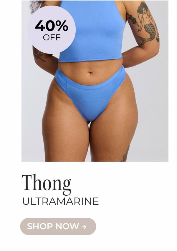 SHOP ESSENTIAL THONG IN ULTRAMARINE