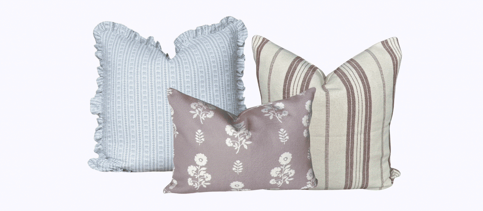 Gif of 3 different pillow combinations