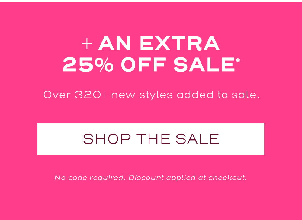 Extra 25% Off Sale