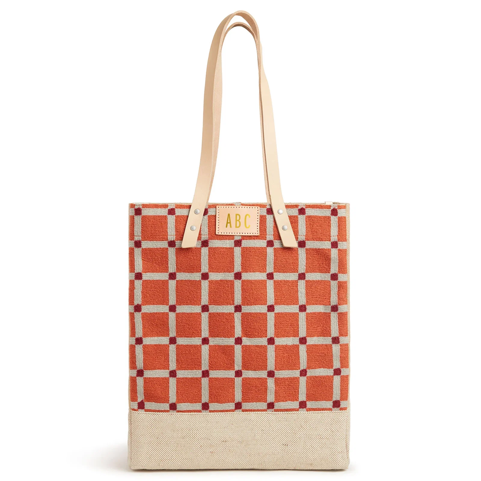 Wine Tote in Chenille Window Brick