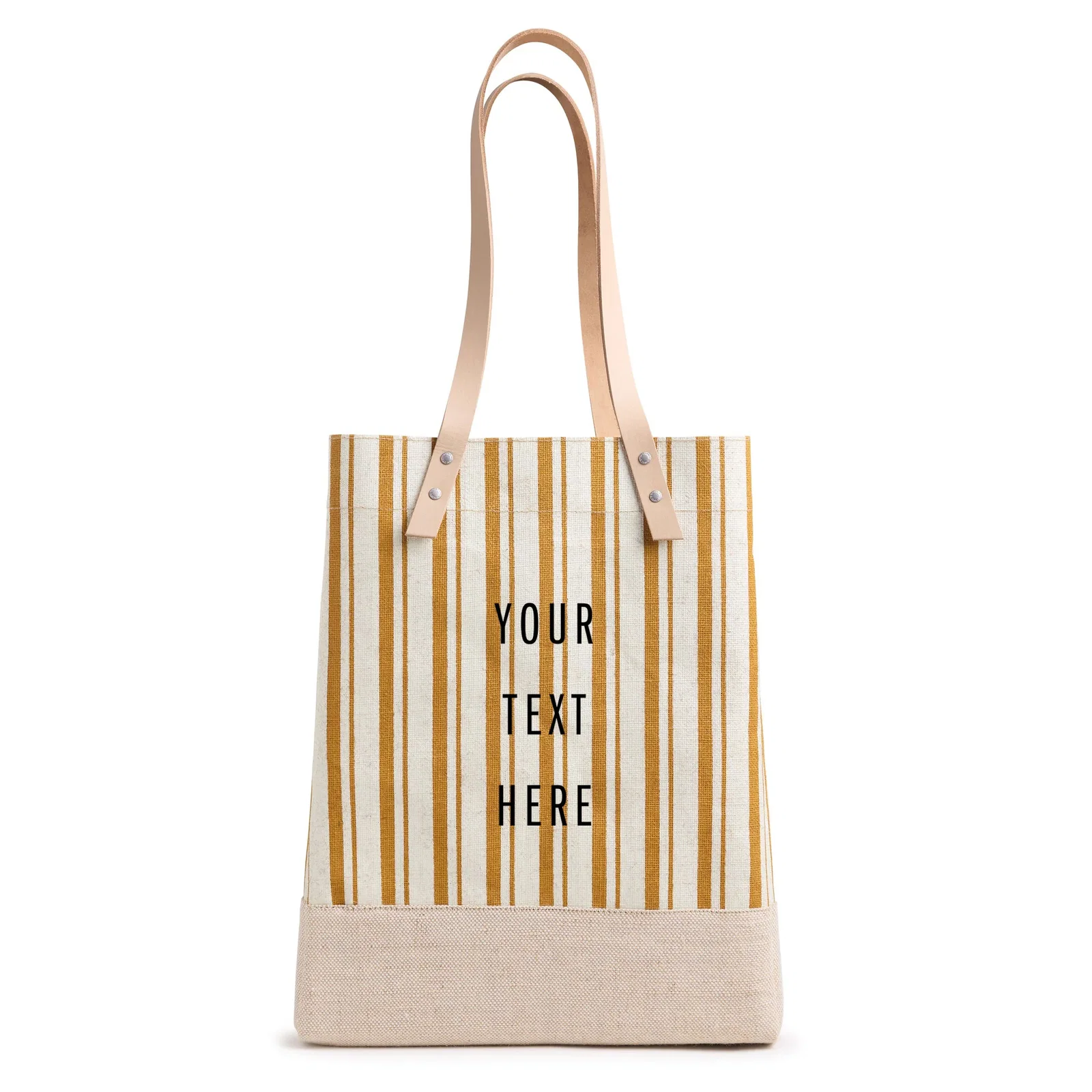 Wine Tote in Gold Stripe