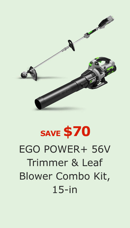 Save $70 on EGO POWER+ 56V Trimmer & Leaf Blower Combo Kit, 15-in.