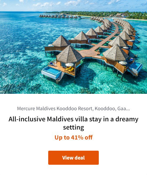 All-inclusive Maldives villa stay in a dreamy setting
