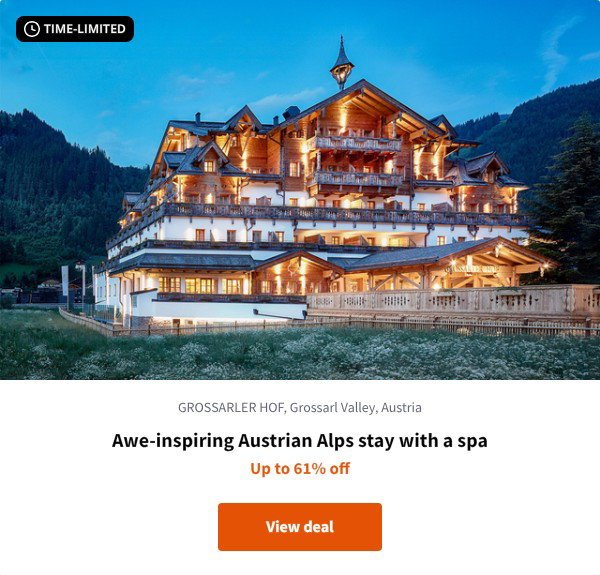 Awe-inspiring Austrian Alps stay with a spa