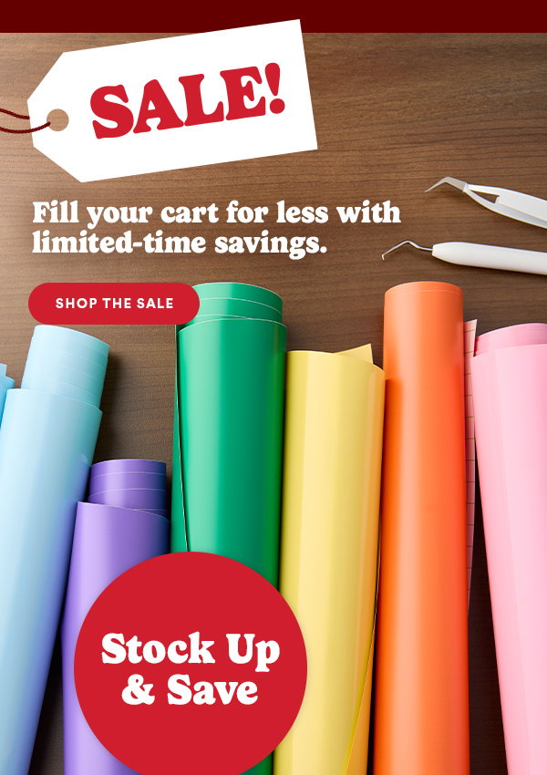 SALE! Fill your cart for less with limited-time savings. Shop the Sale. Stock Up & Save.
