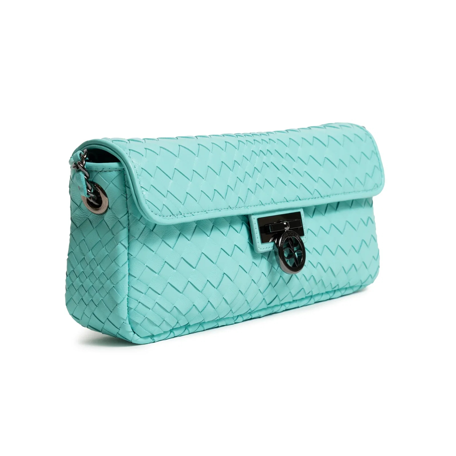 Image of Long Chicca Women Intrecciato Leather Bag in Twinkletif