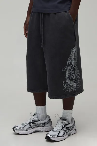 Dragon Washed Jersey Bermuda Jort