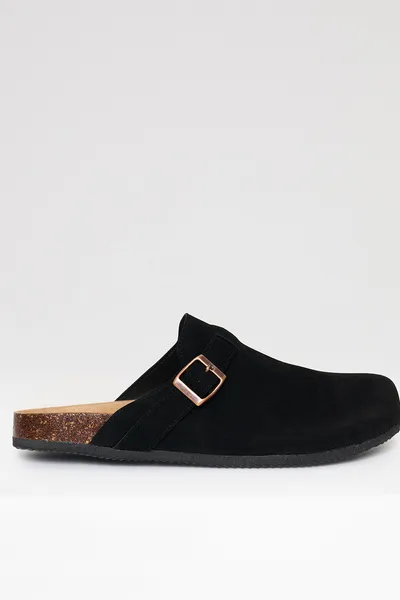 Faux Suede Mule Sandals