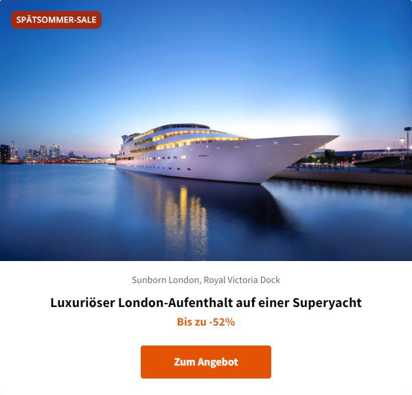 Luxuriöser London-Aufenthalt auf einer Superyacht