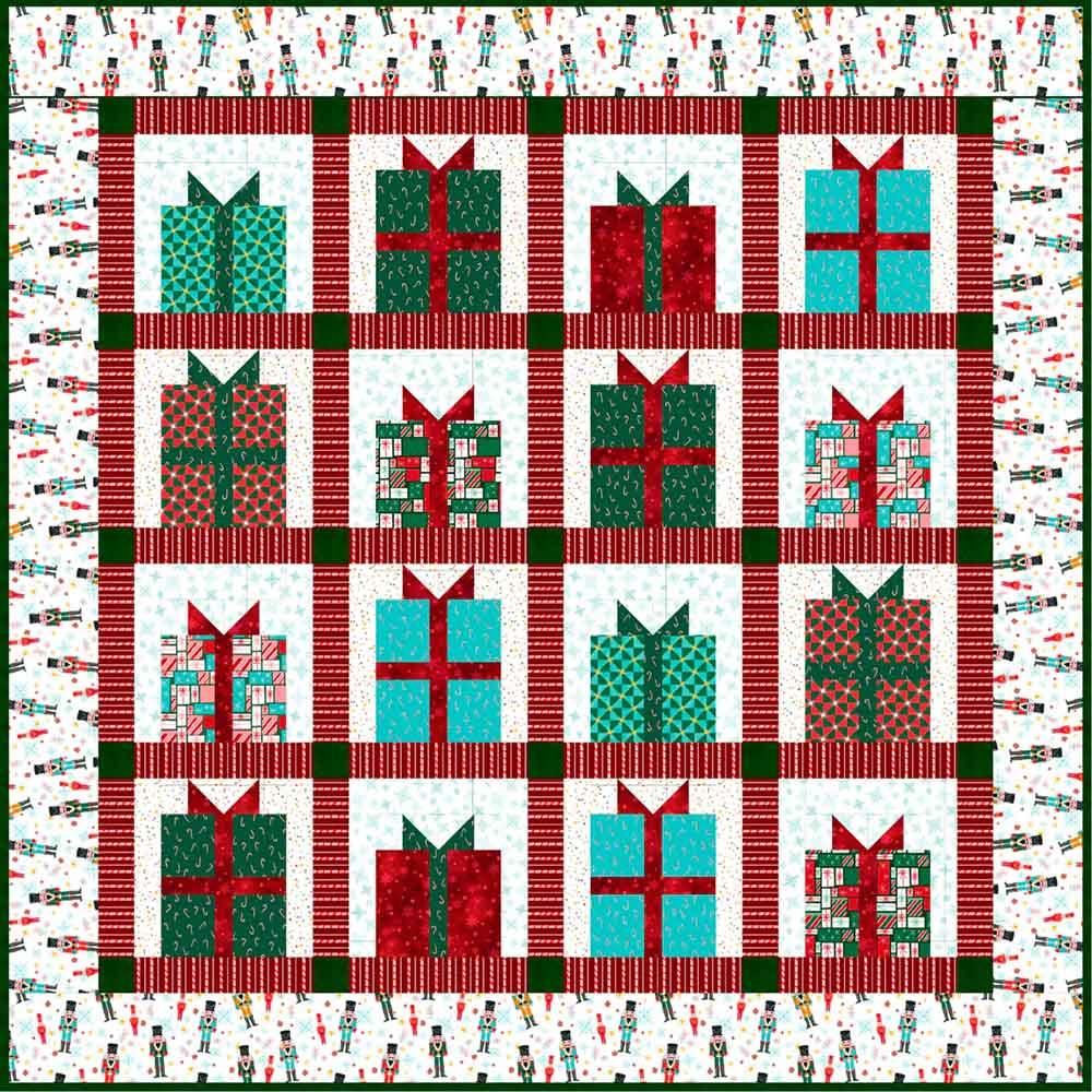 Image of Gift Wrapped - Lisa Swenson Ruble - Nutcracker Whimsy by Rachel Hallquist - P&B Textiles - Quilt Kit