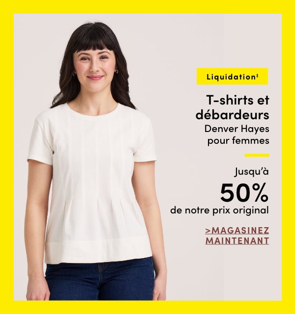 T-shirts et débardeurs Denver Hayes pour femmes en liquidation‡ jusqu'à 50 % de rabais sur notre prix original