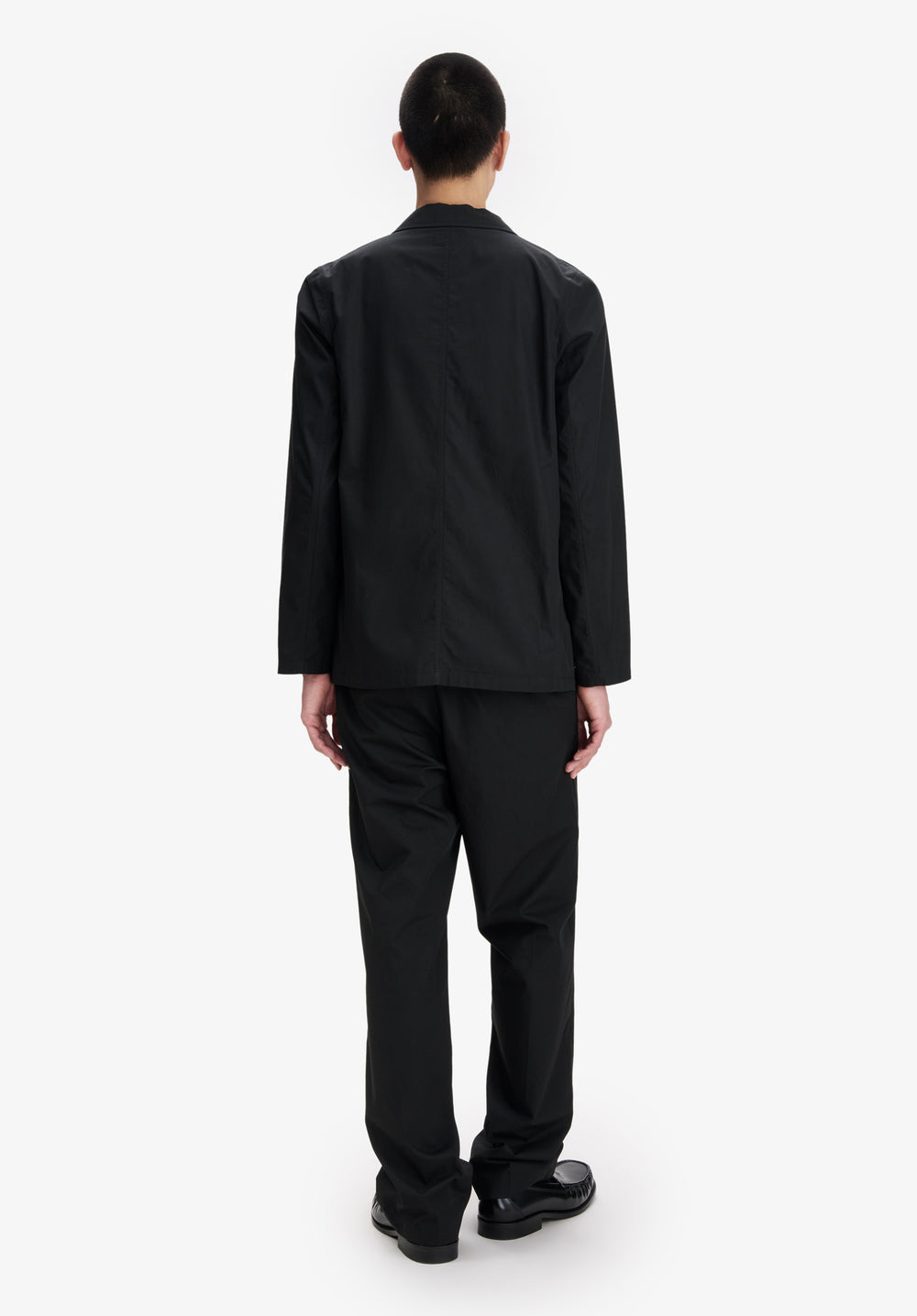 A.P.C. model in a suit from the Fall collection