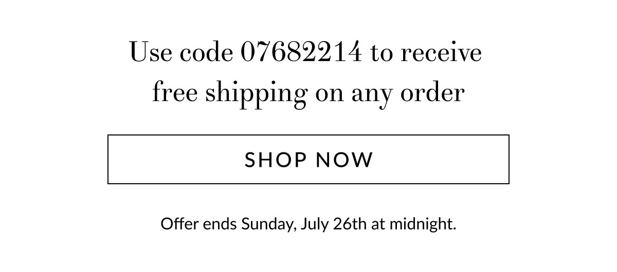 Free shipping on any order [Click here to Shop now]