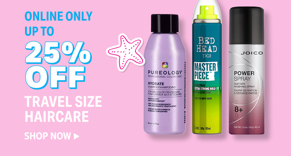 SHOP UP TO 25% OF TRAVEL HAIRCARE