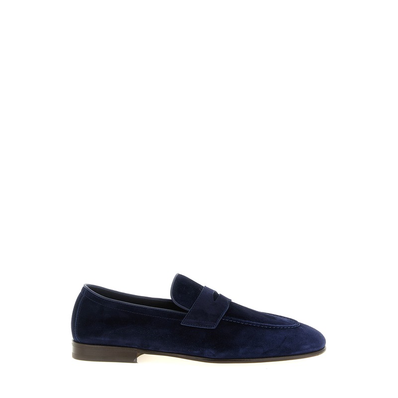 Brunello Cucinelli Calfskin Penny Loafer — Blue