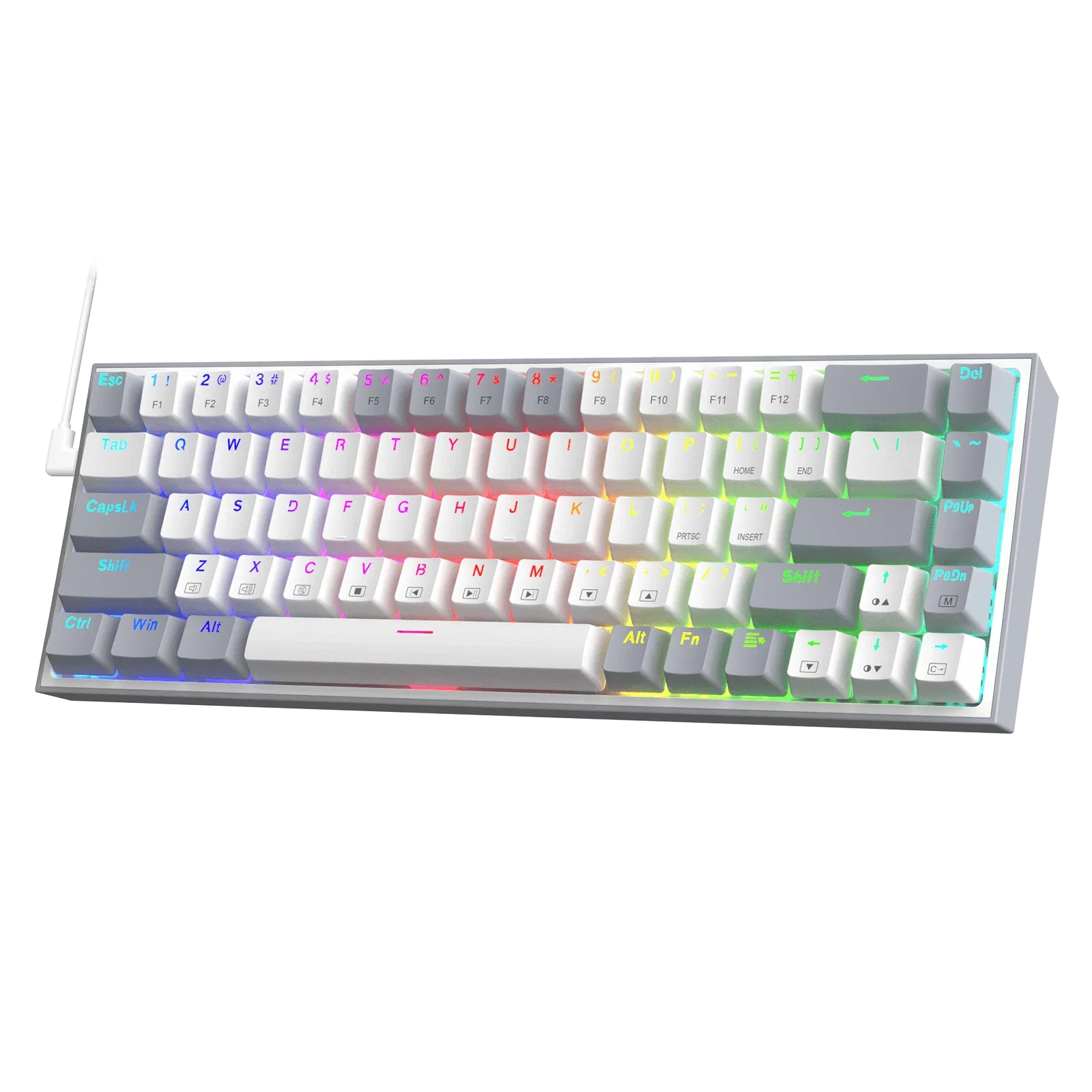 Image of CASTOR K631 Grey 65% Wired RGB Gaming Keyboard