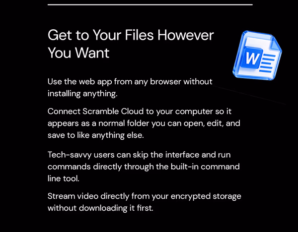 Scramble Cloud Storage Lifetime Subscription (20TB)