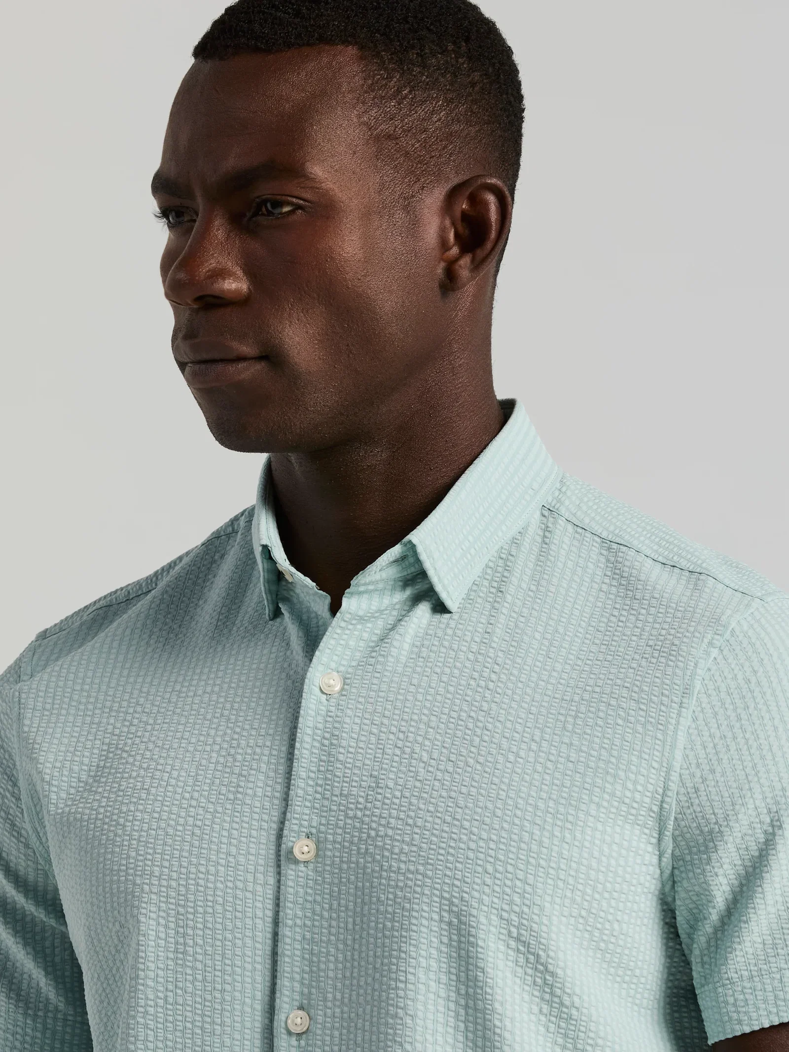 Slim Fit Stretch Seersucker Shirt