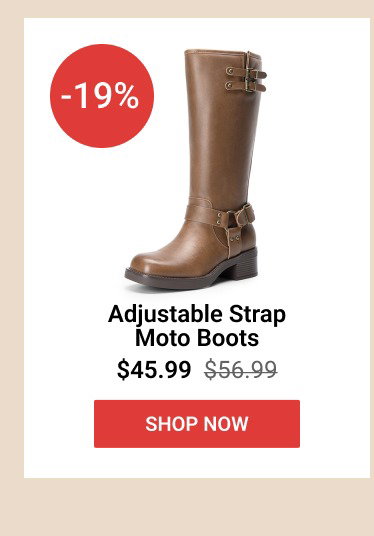 Adjustable Strap Moto Boots