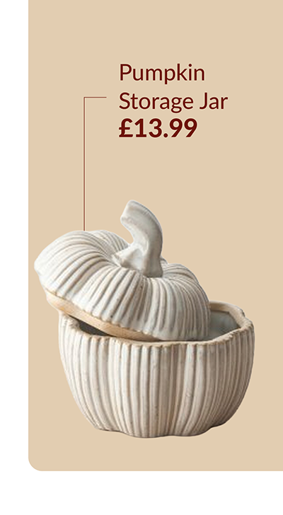 Pumpkin storage jar £13.99