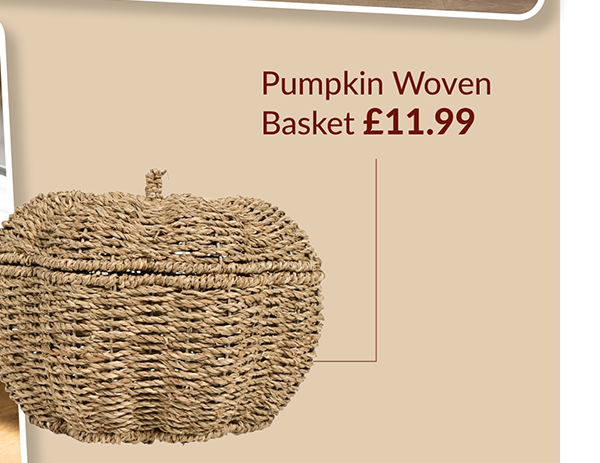 Pumpkin woven basket £11.99