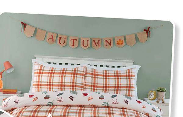 Autumn friends duvet set from £7.99