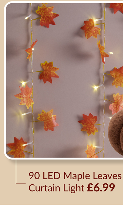 90 LED maple leaves curtain light