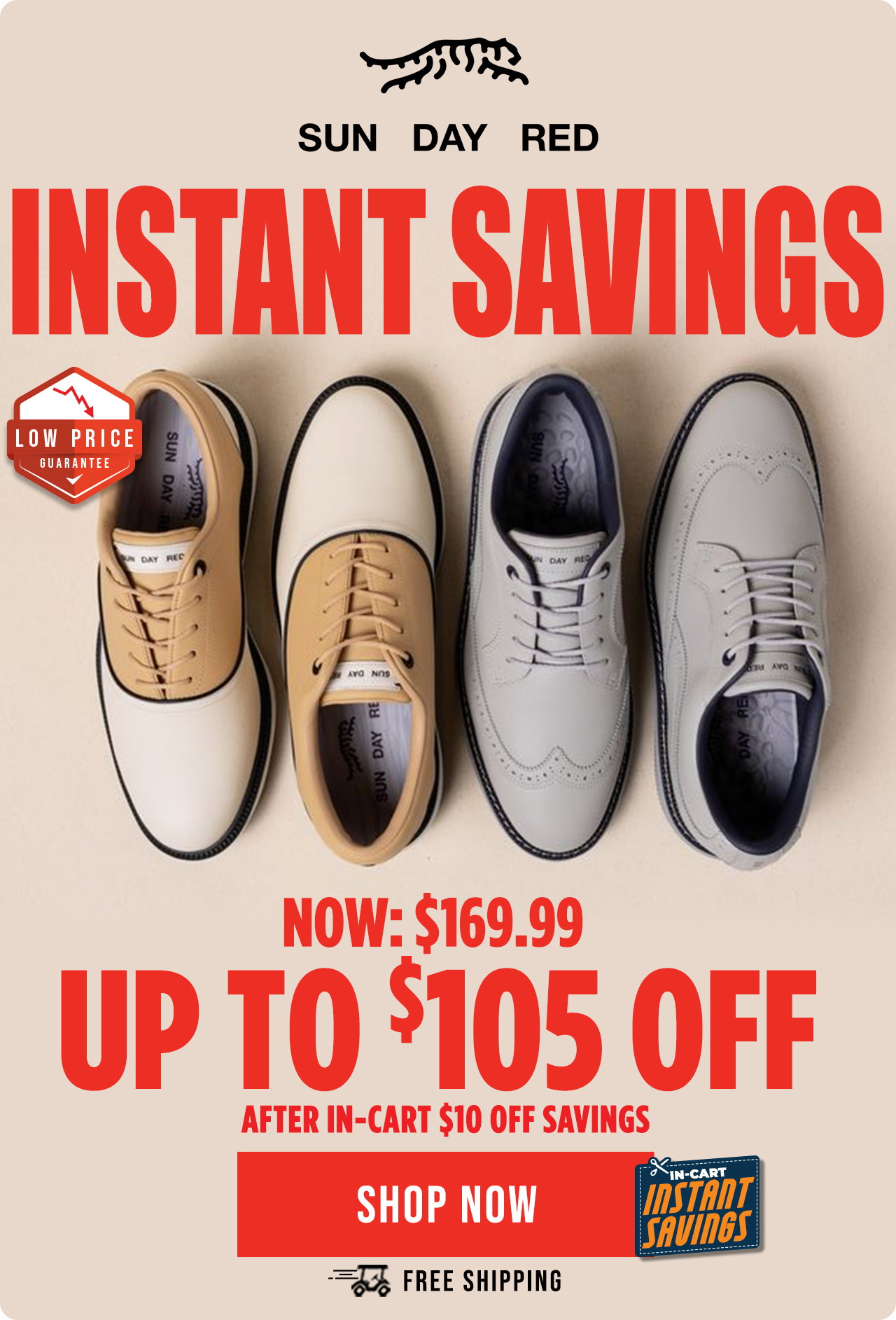 Sun Day Red Golf Shoes | Instant Savings