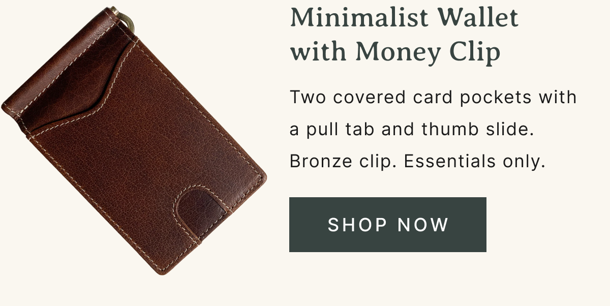 Shop Now - Minimalist Wallet with Money Clip