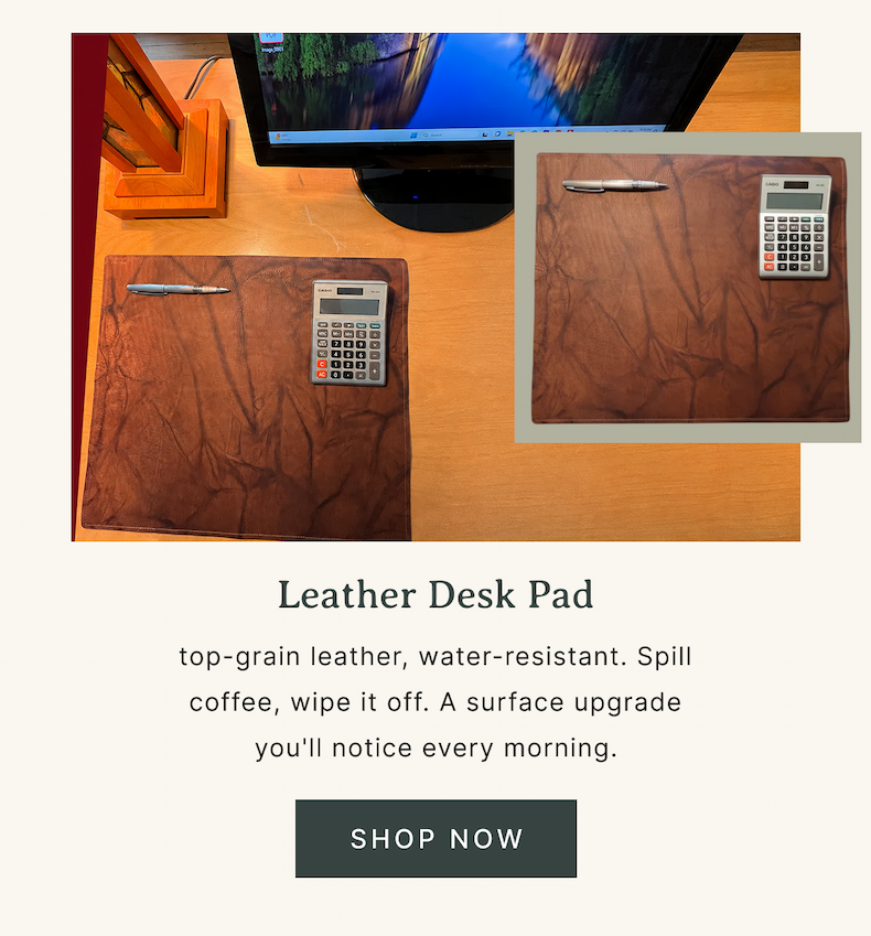 Shop Now - Leather Desk Pad