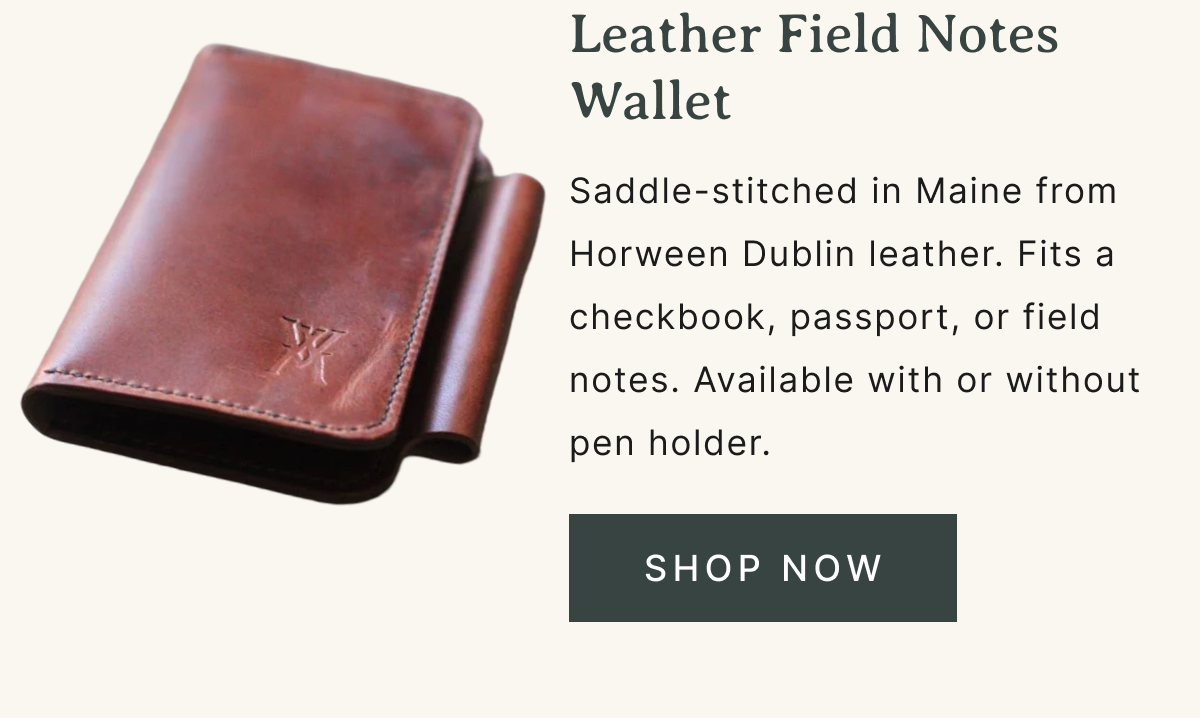 Shop Now - Leather Field Notes Wallet