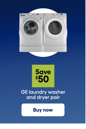 Save $50 GE laundry washer and dryer pair
