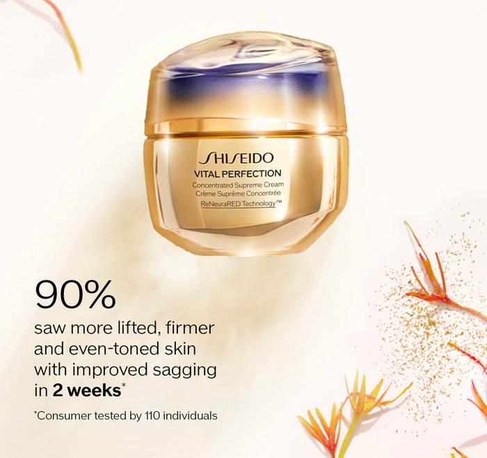 90% saw more lifted, firmer and even-toned skin with improved sagging in 2 weeks