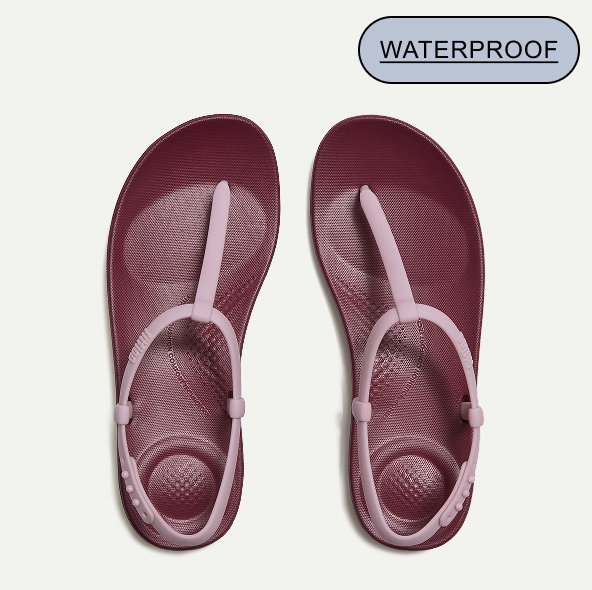 IQUSHION Splash T-Bar Sandals - Lilac/Merlot