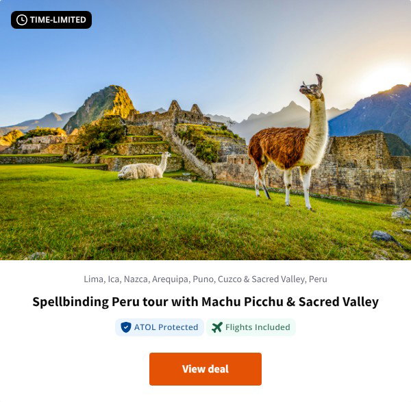 Spellbinding Peru tour with Machu Picchu & Sacred Valley