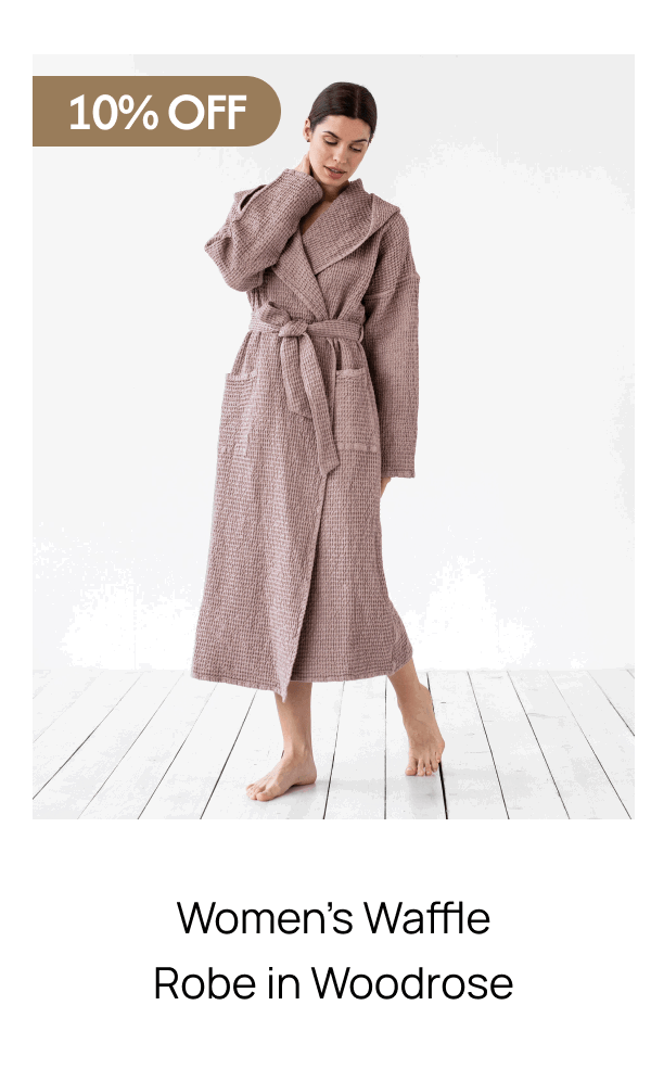 Women's Waffle Robe in Woodrose  