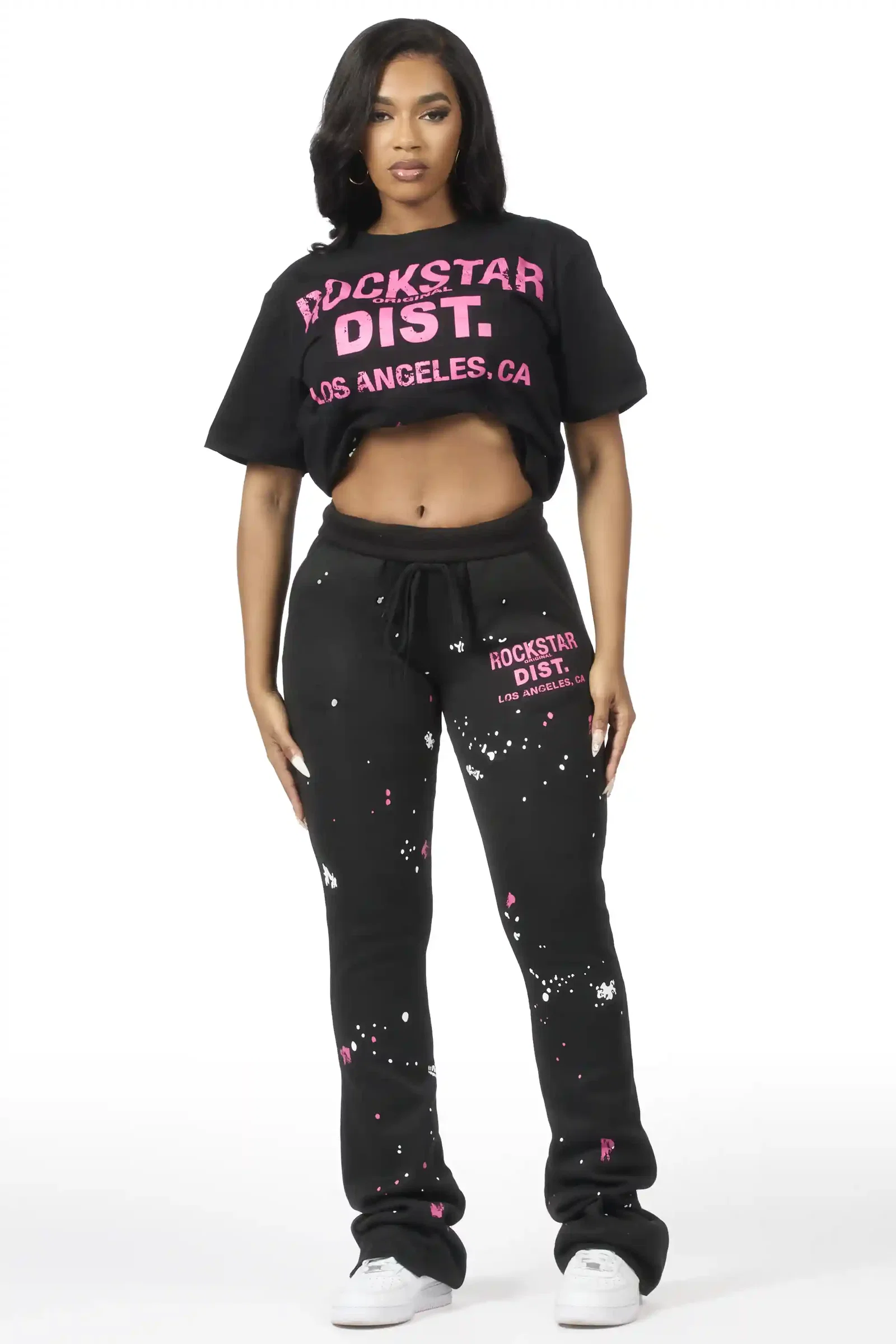 Image of Jalynn Black T-Shirt Trackset