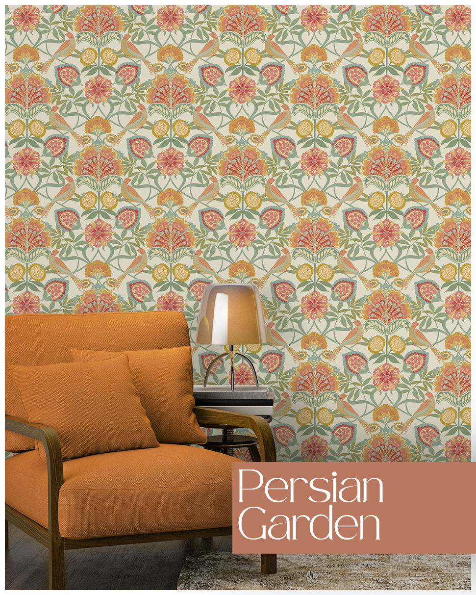 Persian Garden Wallpaper Multi Grandeco A84701
