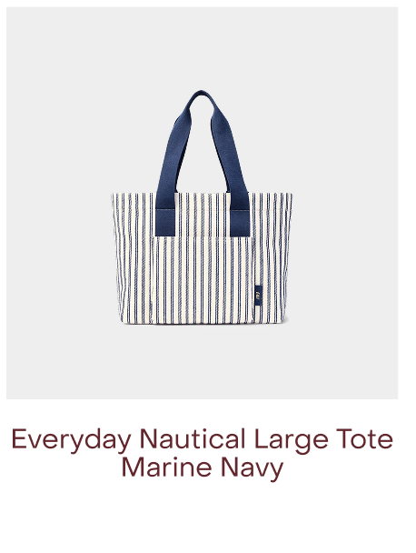 Everyday Nautical Large Tote Marine Navy