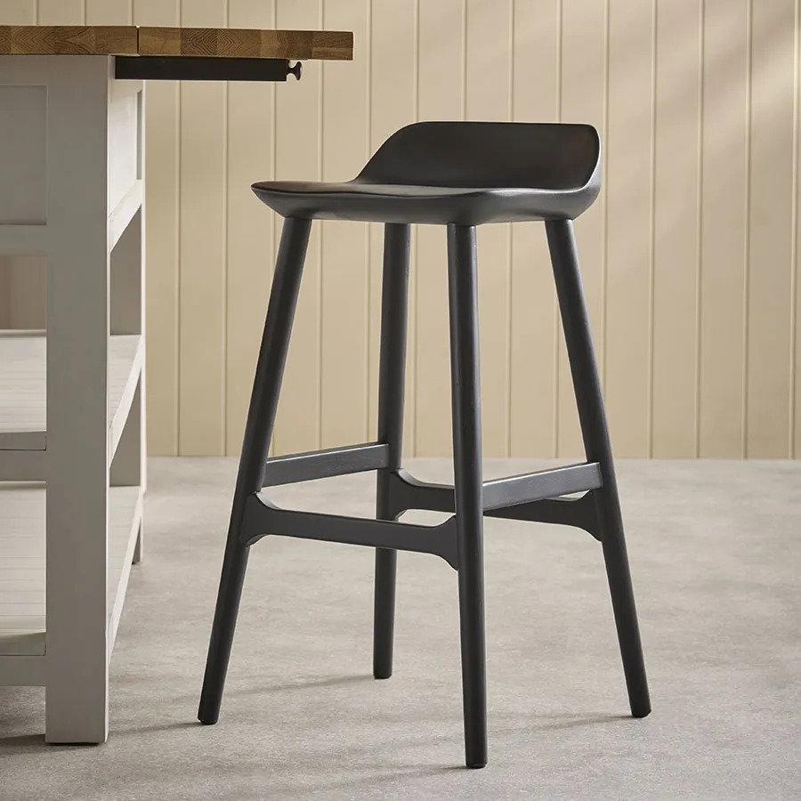 Oak Counter Stool - Black