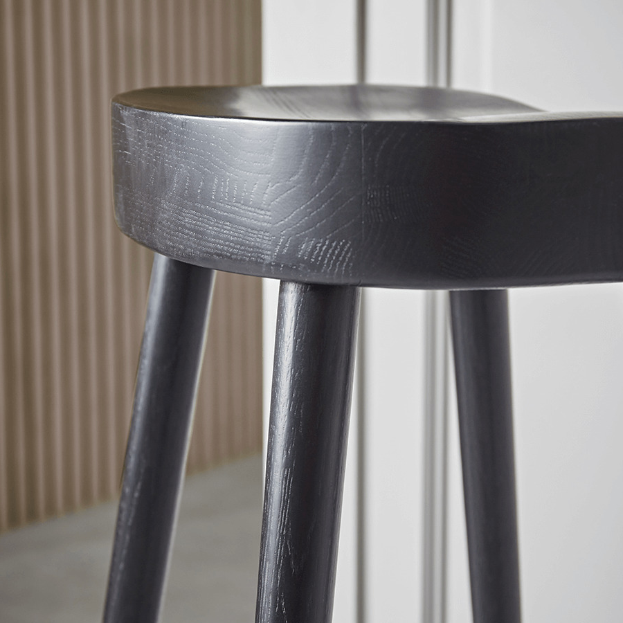 Weathered Oak Counter Stool - Black