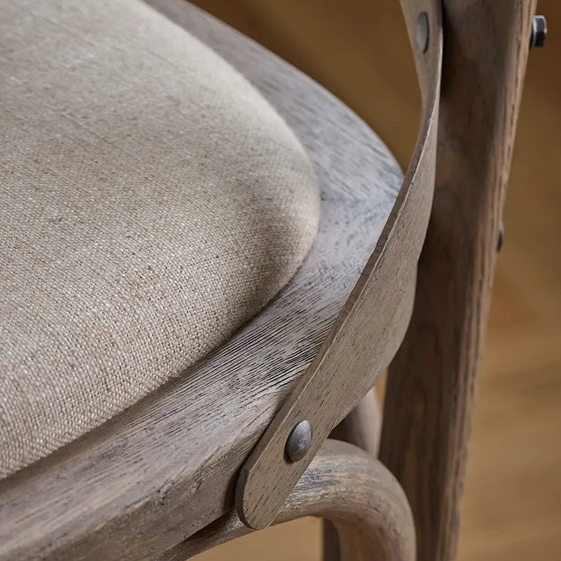 Oak Cross Back Counter Stool - Natural