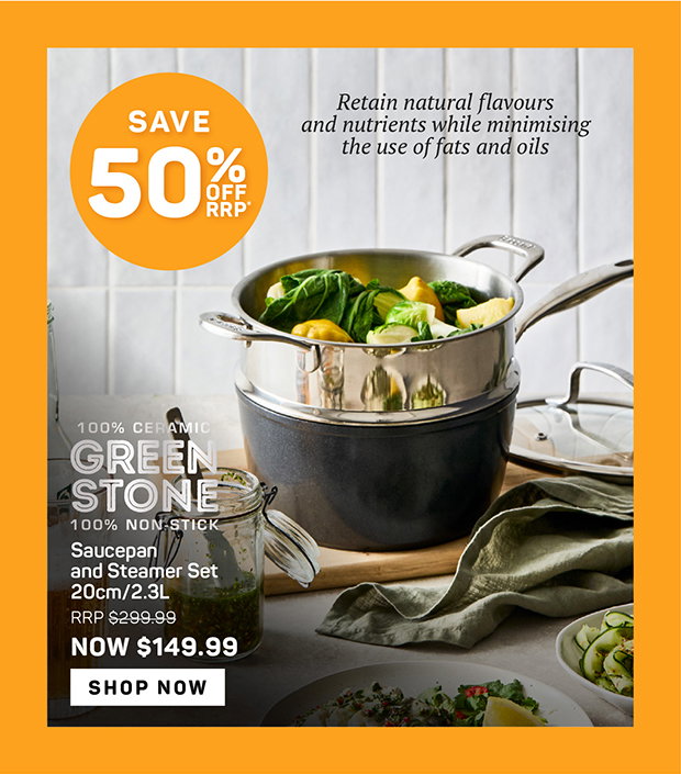 Baccarat GREEN STONE Saucepan and Steamer Set 20cm/2.3L
