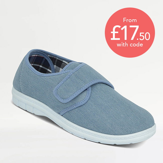 Wide G Fit Touch Fasten Canvas Shoes - MJ507