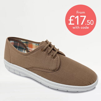 Canvas Wide G Fit Lace Up Shoe - MJ729