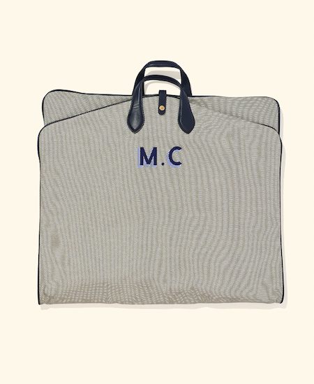 Personalised Navy Garment Bag