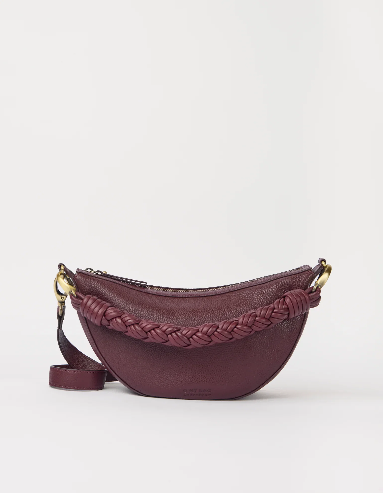Image of Leo Midi Twisted Handle - Dark Cherry Soft Grain Leather