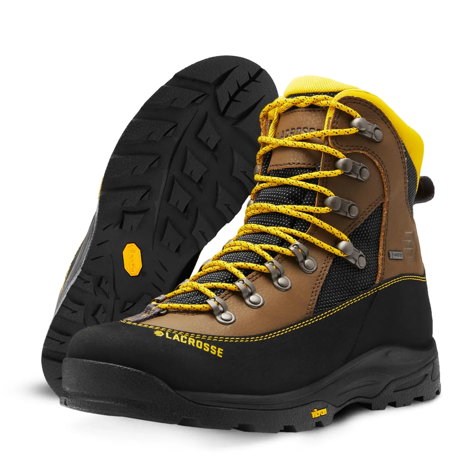 LaCrosse Mens Ursa MS 7 GTX Waterproof Hunting Boots Brown Gold Size 9.5