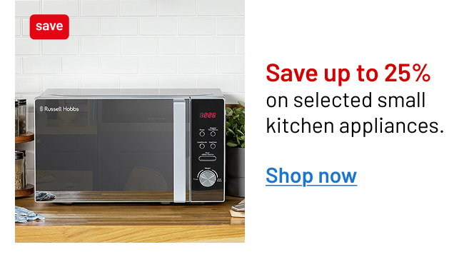 Save upto 25% on selected small kitchen appliances