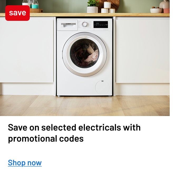 Save on selected electricals with promotional codes